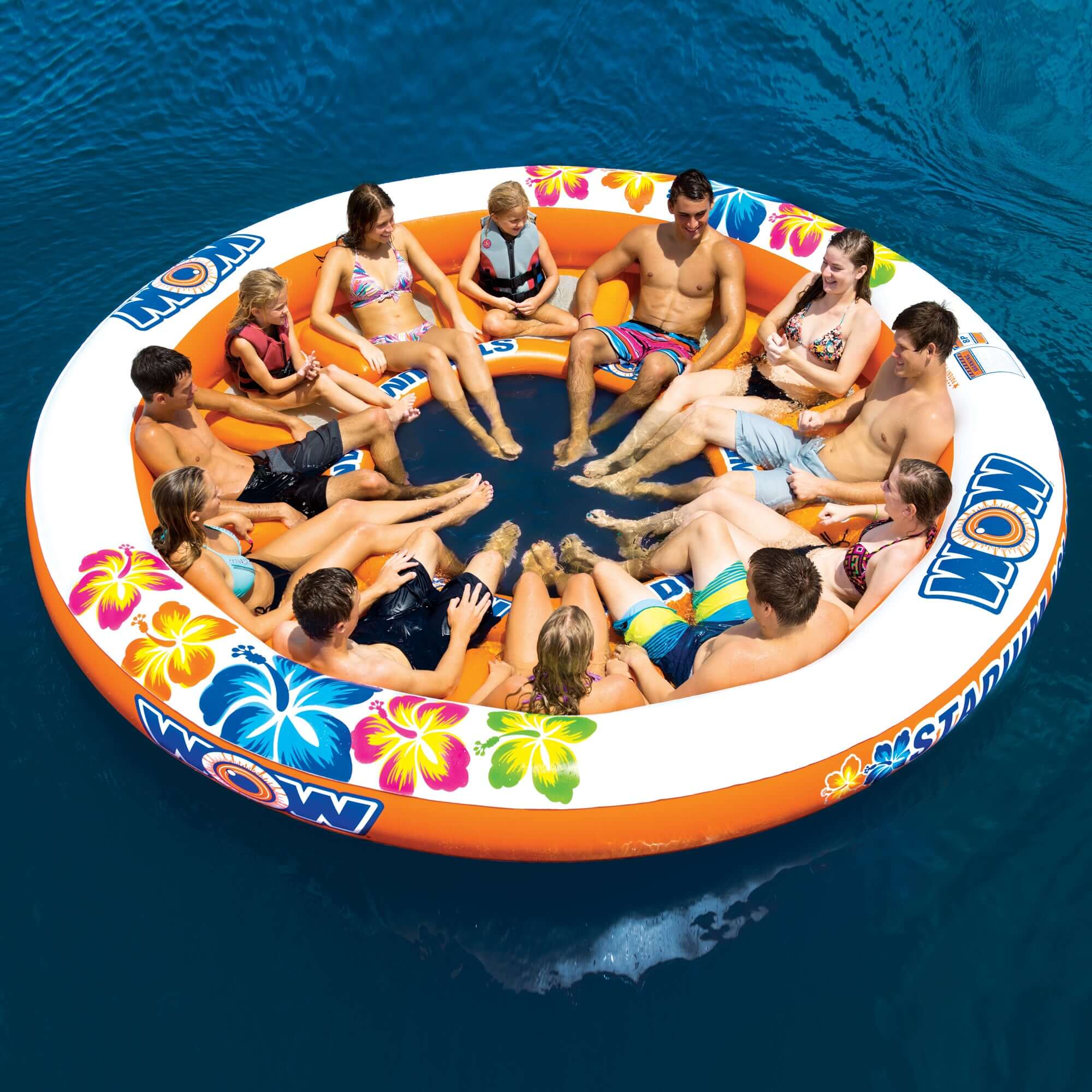WOW Sports Floating 12 Person Water Lounge & Island - Stadium Islander (14-2090)