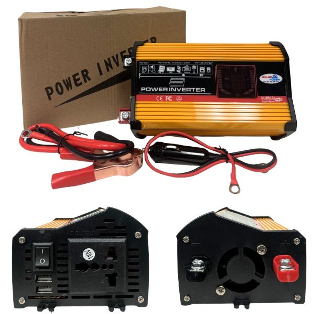 Power Inverter - Style #6288 - LCD Display - For Home, Auto, Outdoor - USB Charging Ports - Soft Start, Low Idle - 2 For $36.00