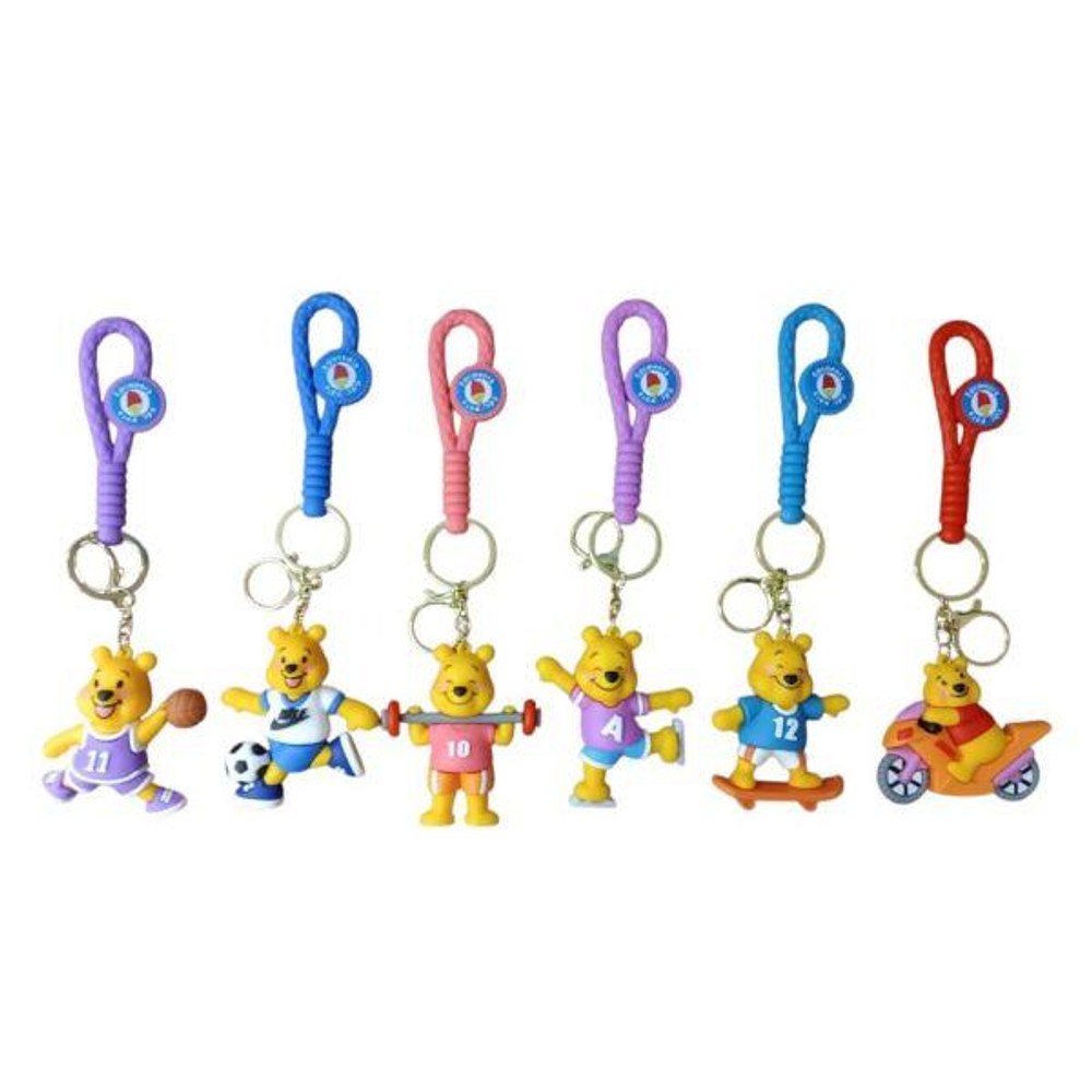 PVC Keychain 3" Sports Bear Backpack Charm (KC-AC326028)