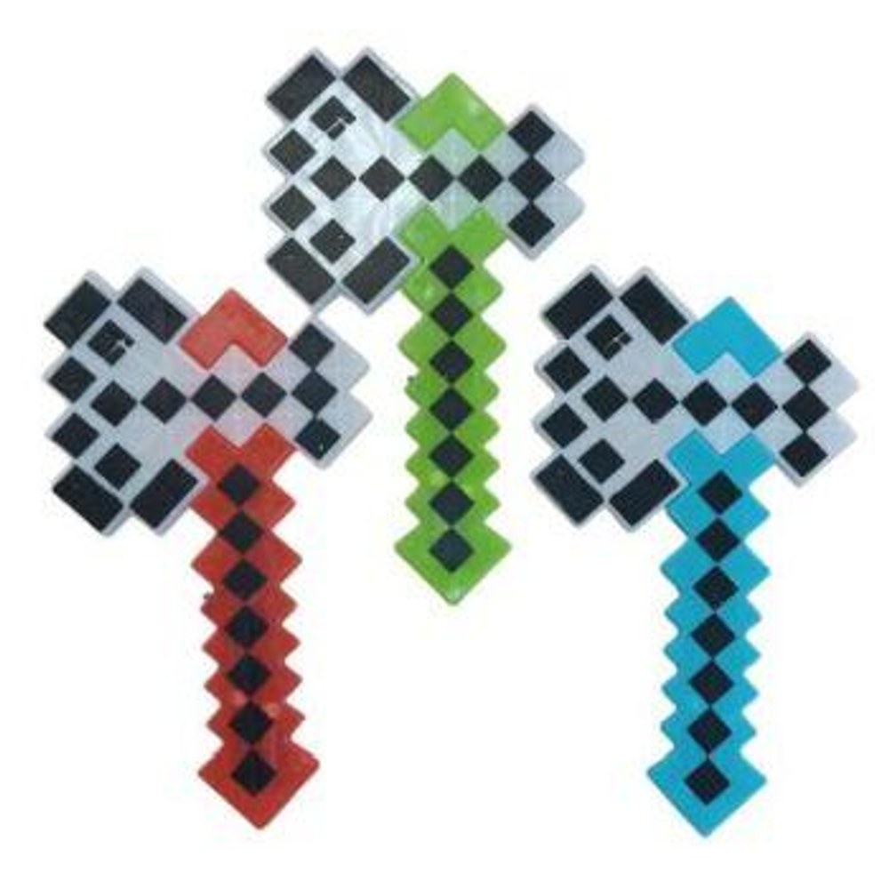LED 13" Pixel Minecraft Style Hatchet - Lights and Sounds (LS-91038)