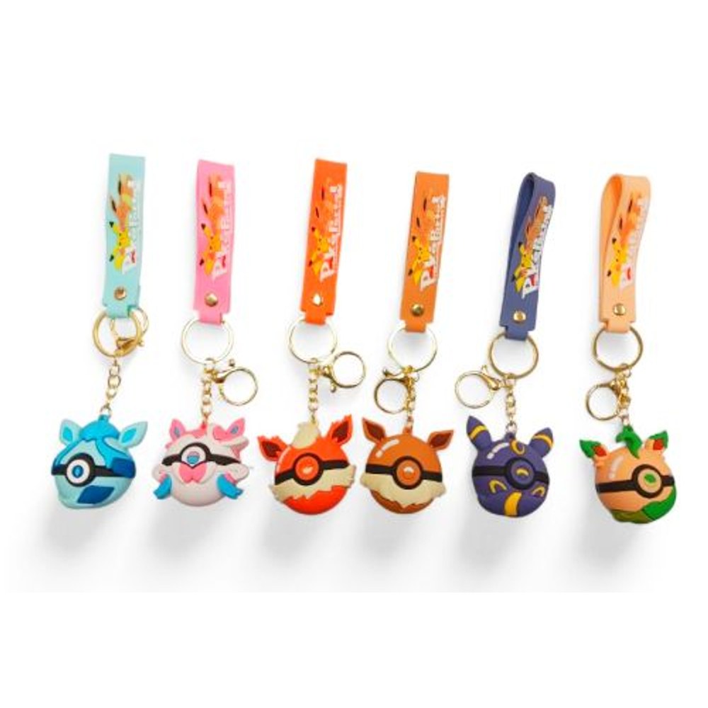 PVC Keychain 3" Poke Ball Assortment Backpack Charm (AL0158)
