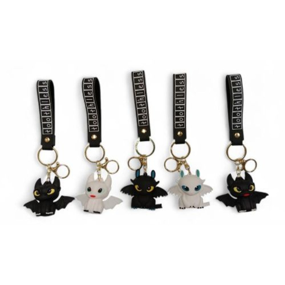 PVC Keychain 3" Toothless & Light Fury Assortment Backpack Charm (AL0143)