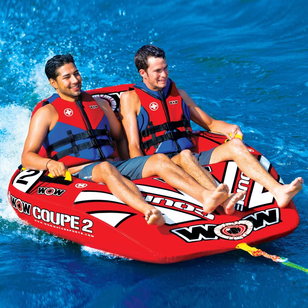 WOW Sports 2 Person Coupe Cockpit Towable Water Tube For Pool and Lake (15-1030)