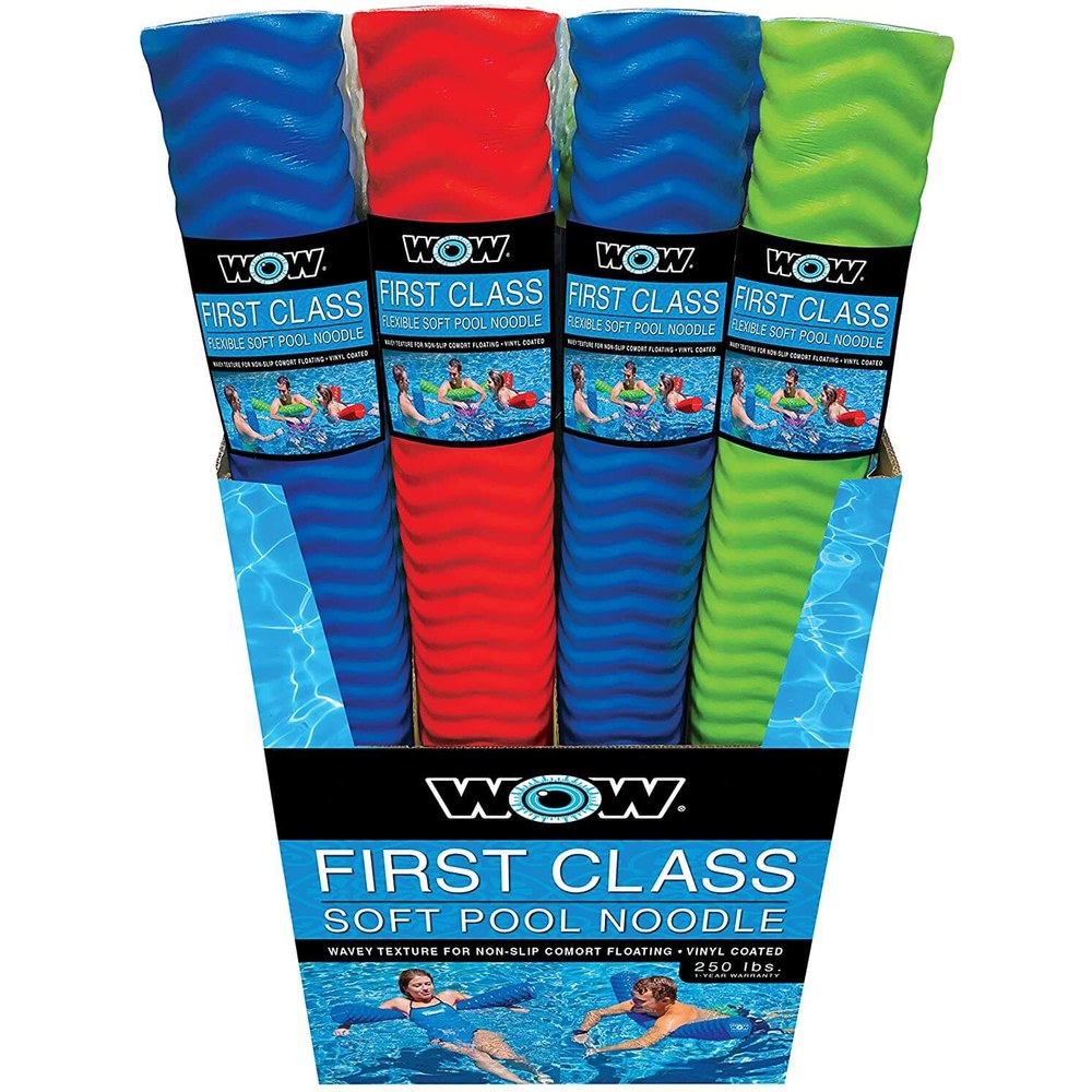 WOW Sports First Class Foam Pool Noodles 12pk PDQ - Assorted (20-2060)