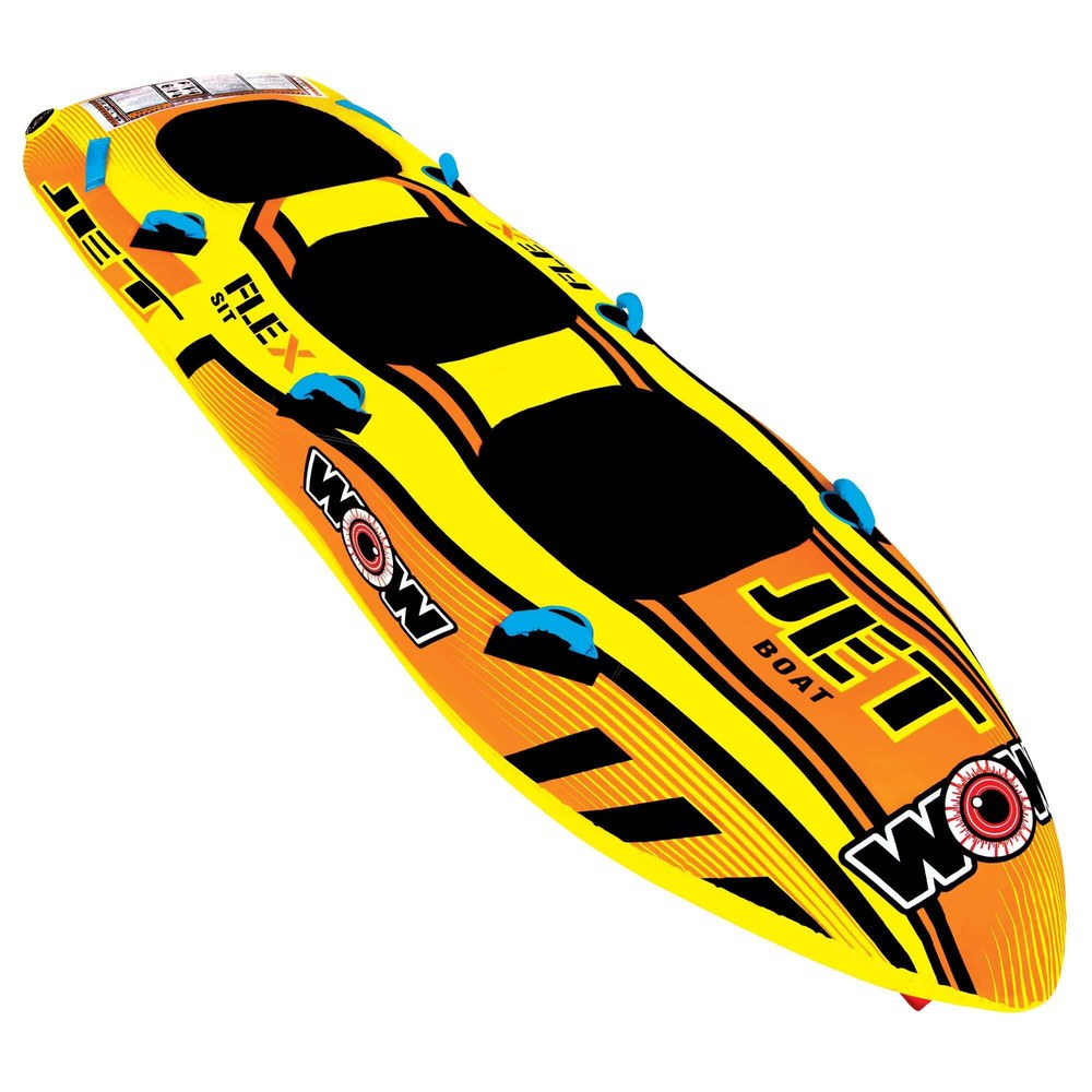 WOW Sports Jet Boat 3 Person Towable Water Tube For Pool and Lake (17-1030)