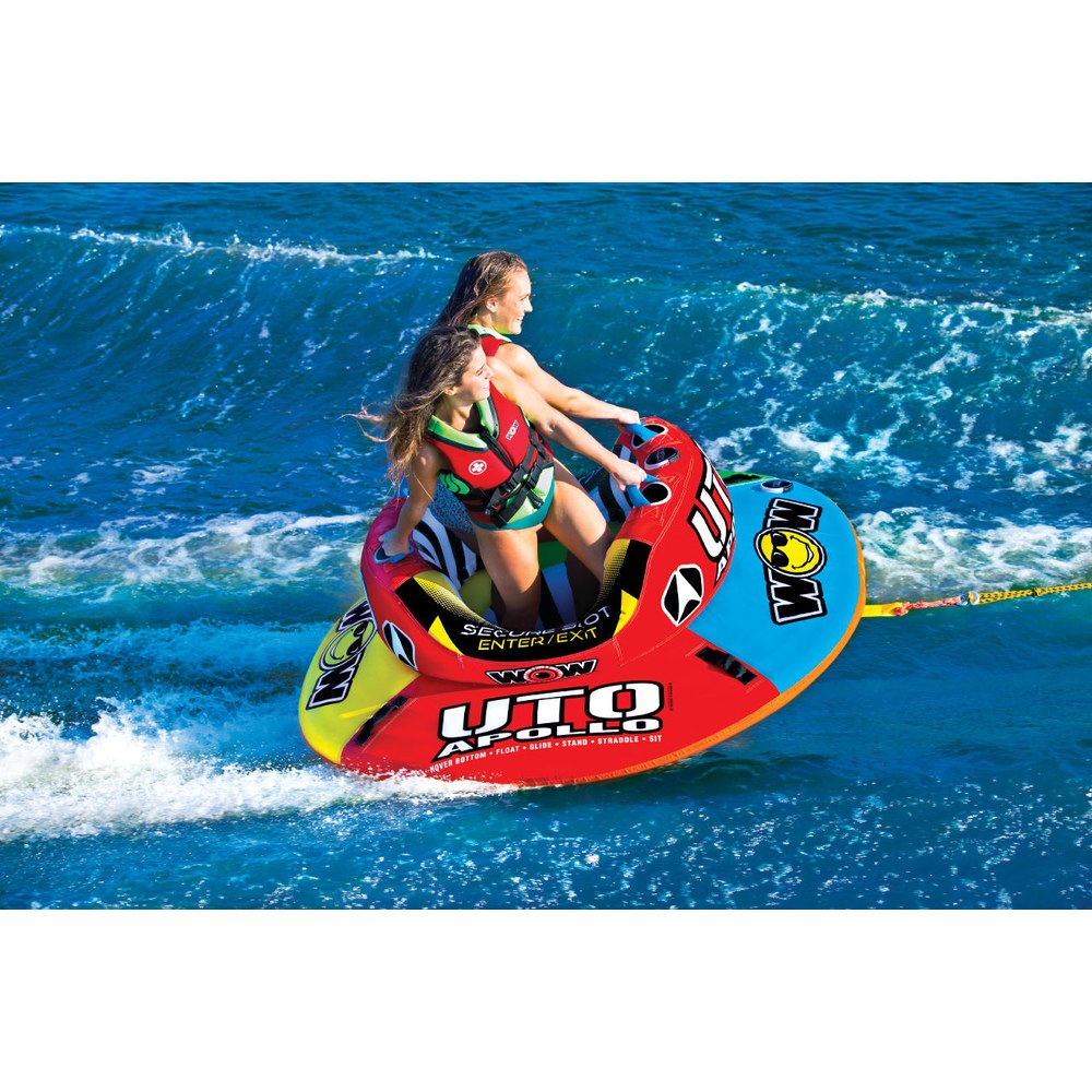 WOW Sports Uto Apollo 2 Person Towable Water Tube For Pool and Lake (18-1090 )