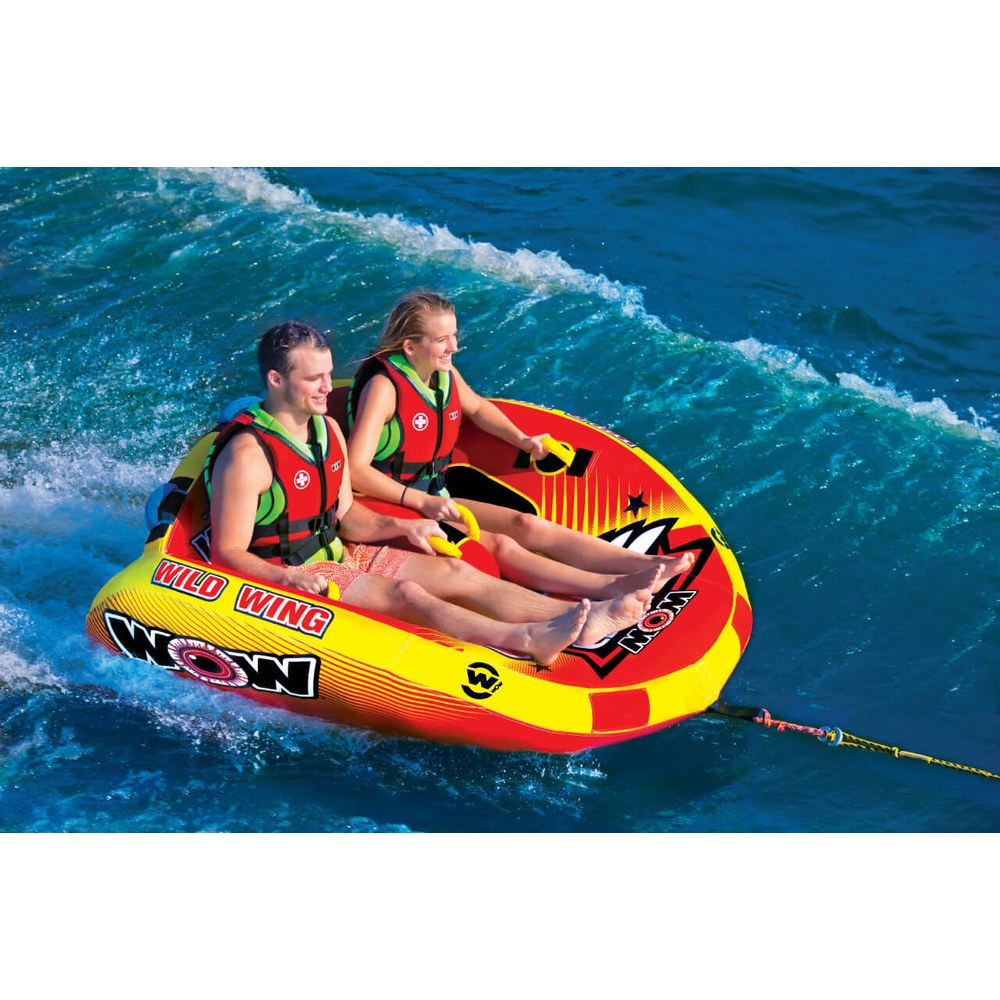 WOW Sports Wild Wing 2 Person Towable Water Tube For Pool and Lake (18-1120)