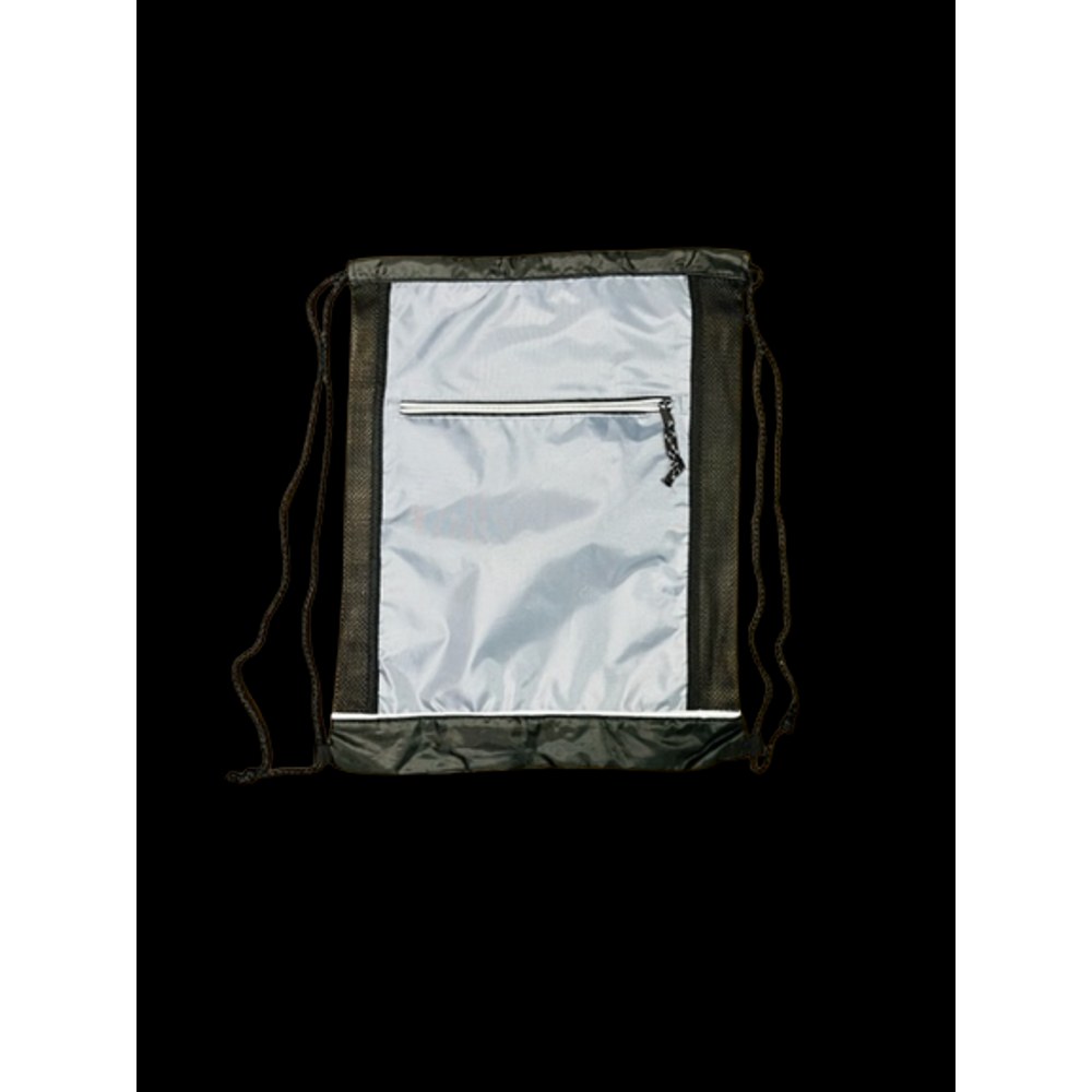 Big Vented Drawstring Backpack - Gray - Item #151746gray