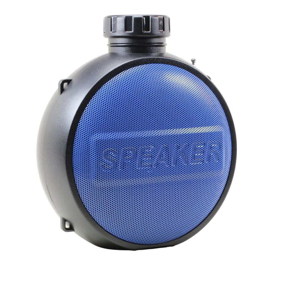 Classic Outdoor Water Bottle Bluetooth Speaker with Light & Strap for Cell Phones (Blue)