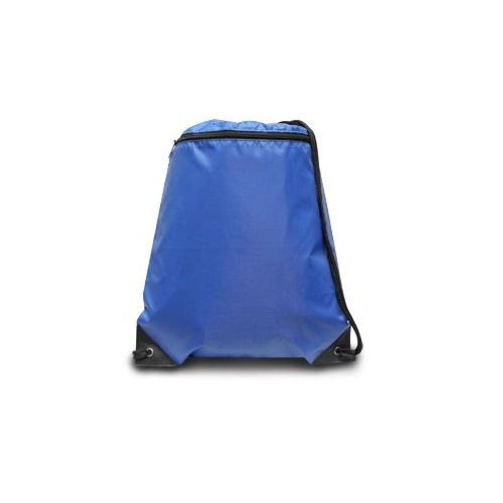 60 Wholesale Zipper Drawstring Backpack Royal Color