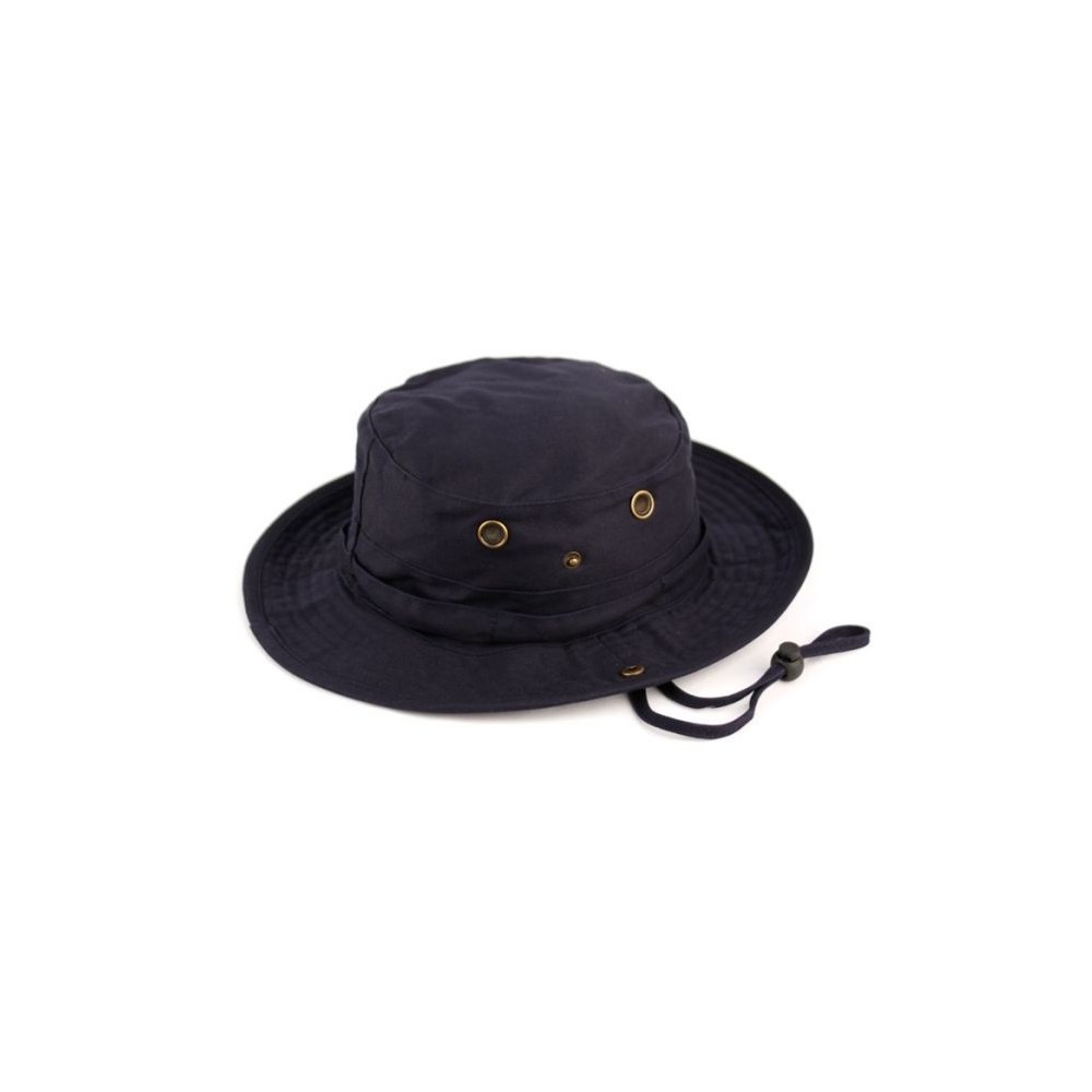 12 Wholesale Outdoor Cotton Bucket Hats With Strip In Navy