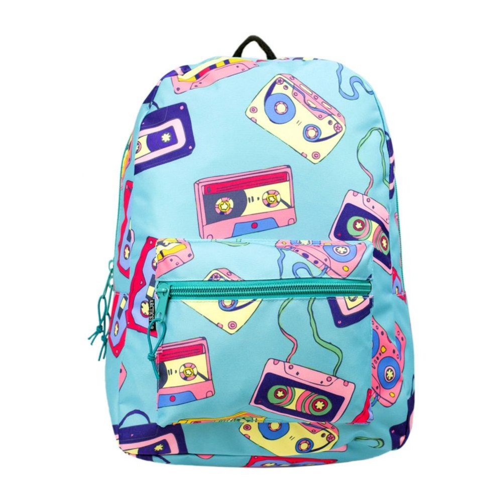 24 Wholesale 17" Kids Classic Padded Backpacks In Cassette Print