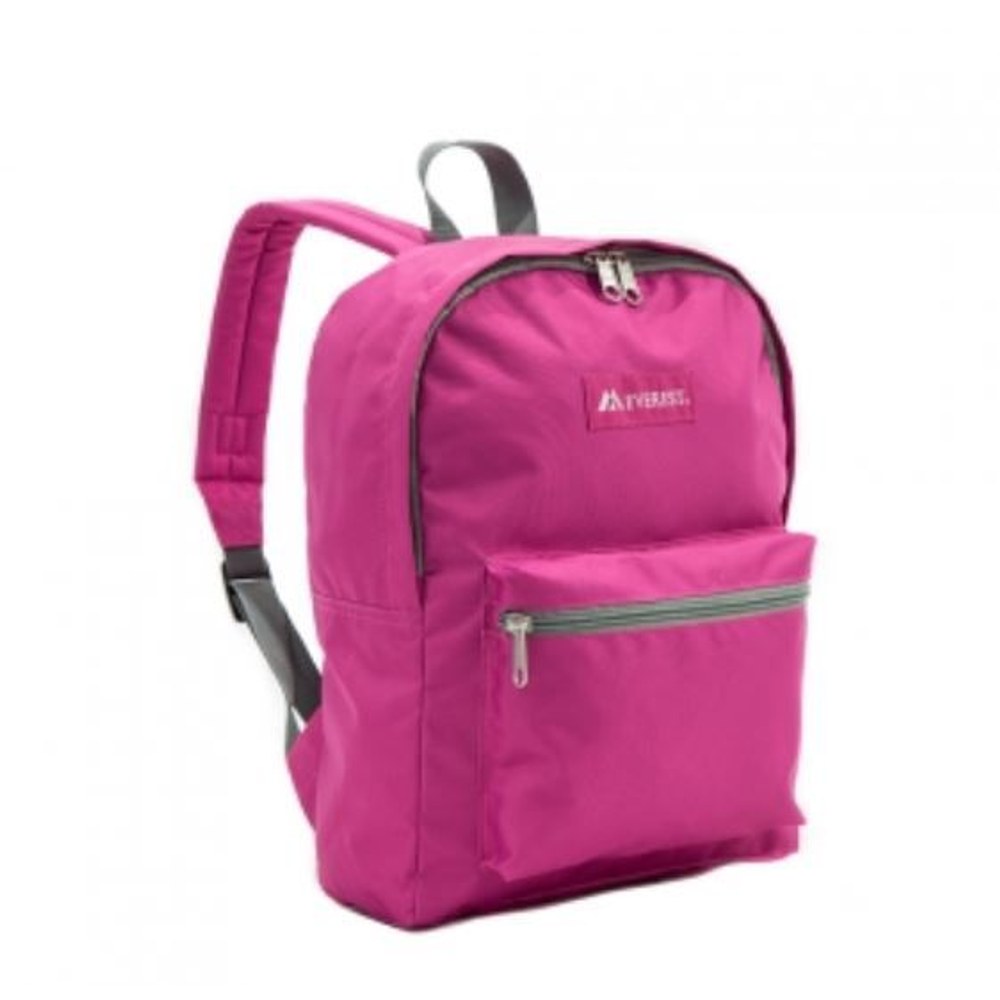 30 Wholesale Basic Color Block Backpack In Magenta Orchid