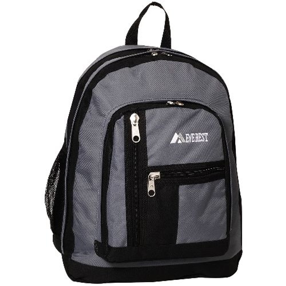 30 Wholesale Double Main Compartment Backpack in Dark Gray